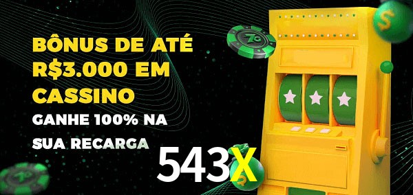 543X melhor bônus de depósito