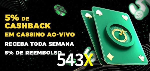Promoções do cassino ao Vivo 543X